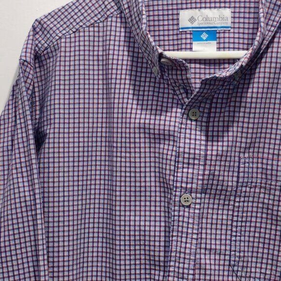 Columbia Long Sleeve Casual Button Checkered Shirt - LARGE - Picture 3 of 12